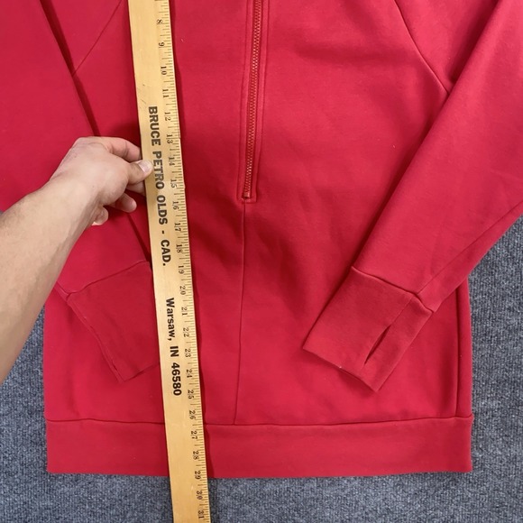 Fabletics Zaylee Funnel Neck II Tunic Sweatshirt Women's Medium Red Athleisure - Picture 6 of 10